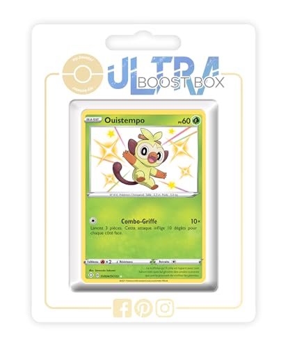 my-booster SWSH045-FR25-UB-SV004 Ouistempo (Chimpep) SV004/SV122 Geheimer Schillerndes-Myboost X Epée et Bouclier, 4.5 Destinées Radieuses, Box mit 10 französisch Pokémon-Karten von my-booster