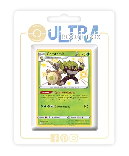 my-booster SWSH045-FR25-UB-SV006 Gorythmic (Gortrom) SV006/SV122 Geheimer Schillerndes-Myboost X Epée et Bouclier, 4.5 Destinées Radieuses, Box mit 10 französisch Pokémon-Karten von my-booster