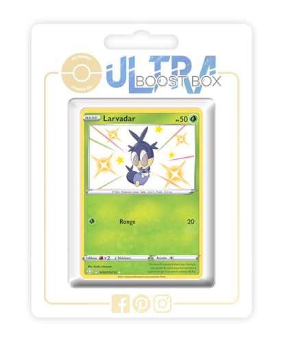 my-booster SWSH045-FR25-UB-SV007 Larvadar (Sensect) SV007/SV122 Geheimer Schillerndes-Myboost X Epée et Bouclier, 4.5 Destinées Radieuses, Box mit 10 französisch Pokémon-Karten von my-booster