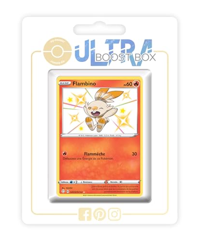 my-booster SWSH045-FR25-UB-SV015 Flambino (Hopplo) SV015/SV122 Geheimer Schillerndes-Myboost X Epée et Bouclier, 4.5 Destinées Radieuses, Box mit 10 französisch Pokémon-Karten von my-booster