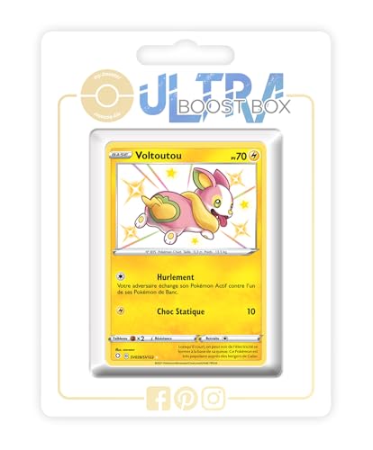 my-booster SWSH045-FR25-UB-SV039 Voltoutou (Voldi) SV039/SV122 Geheimer Schillerndes-Myboost X Epée et Bouclier, 4.5 Destinées Radieuses, Box mit 10 französisch Pokémon-Karten von my-booster