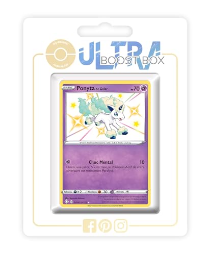 my-booster SWSH045-FR25-UB-SV047 Ponyta de Galar (Galar-Ponita) SV047/SV122 Geheimer Schillerndes-Myboost X Epée et Bouclier, 4.5 Destinées Radieuses, Box mit 10 französisch Pokémon-Karten von my-booster