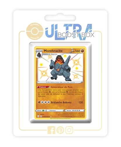 my-booster SWSH045-FR25-UB-SV069 Monthracite (Montecarbo) SV069/SV122 Geheimer Schillerndes-Myboost X Epée et Bouclier, 4.5 Destinées Radieuses, Box mit 10 französisch Pokémon-Karten von my-booster