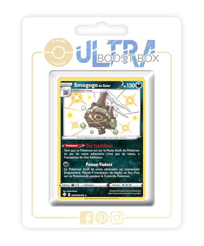 my-booster SWSH045-FR25-UB-SV077 Smogogo de Galar (Galar-Smogmog) SV077/SV122 Geheimer Schillerndes-Myboost X Epée et Bouclier, 4.5 Destinées Radieuses, Box mit 10 französisch Pokémon-Karten von my-booster
