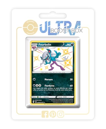 my-booster SWSH045-FR25-UB-SV084 Fourbelin (Pelzebub) SV084/SV122 Geheimer Schillerndes-Myboost X Epée et Bouclier, 4.5 Destinées Radieuses, Box mit 10 französisch Pokémon-Karten von my-booster