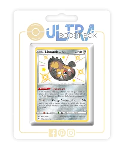 my-booster SWSH045-FR25-UB-SV088 Limonde de Galar (Galar-Flunschlik) SV088/SV122 Geheimer Schillerndes-Myboost X Epée et Bouclier, 4.5 Destinées Radieuses, Box mit 10 französisch Pokémon-Karten von my-booster