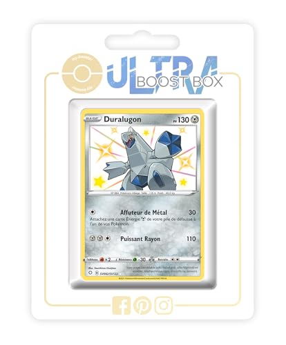 my-booster SWSH045-FR25-UB-SV092 Duralugon (Duraludon) SV092/SV122 Geheimer Schillerndes-Myboost X Epée et Bouclier, 4.5 Destinées Radieuses, Box mit 10 französisch Pokémon-Karten von my-booster