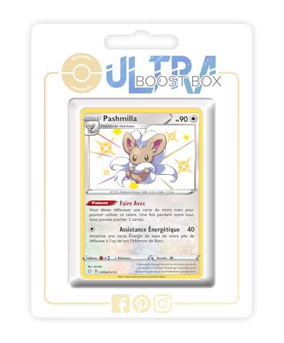 my-booster SWSH045-FR25-UB-SV094 Pashmilla (Chillabell) SV094/SV122 Geheimer Schillerndes-Myboost X Epée et Bouclier, 4.5 Destinées Radieuses, Box mit 10 französisch Pokémon-Karten von my-booster