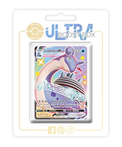 my-booster SWSH045-FR25-UB-SV111 Lokhlass VMAX (Lapras VMAX) SV111/SV122 Schillerndes Geheimer Full Art-Myboost X Epée et Bouclier, 4.5 Destinées Radieuses, Box mit 10 französisch Pokémon-Karten von my-booster