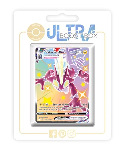 my-booster SWSH045-FR25-UB-SV113 Salarsen VMAX (Rifflex VMAX) SV113/SV122 Schillerndes Geheimer Full Art-Myboost X Epée et Bouclier, 4.5 Destinées Radieuses, Box mit 10 französisch Pokémon-Karten von my-booster