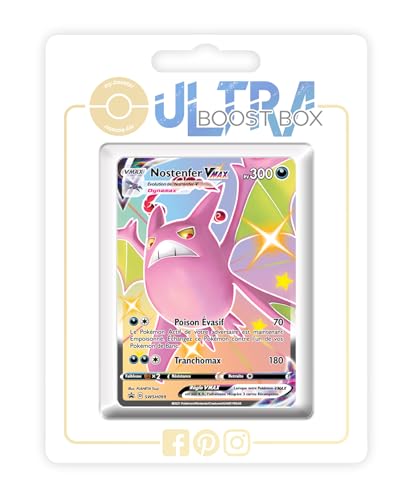 my-booster SWSH045-FR25-UB-SWSH099 Nostenfer VMAX (Iksbat VMAX) SWSH099 Schillerndes Full Art-Myboost X Epée et Bouclier, 4.5 Destinées Radieuses, Box mit 10 französisch Pokémon-Karten von my-booster