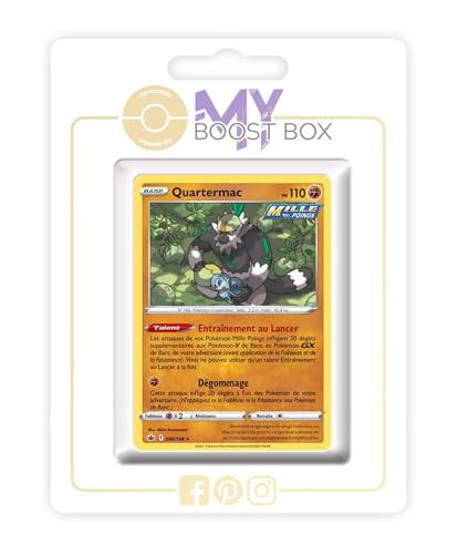 my-booster SWSH06-FR24-MB-088 Quatermac (Quatermak) 088/198 Fließender-Angriff Wendbare Holo, Myboost X Epée et Bouclier 6 Règne de Glace, Box mit 10 französisch Pokémon-Karten von my-booster