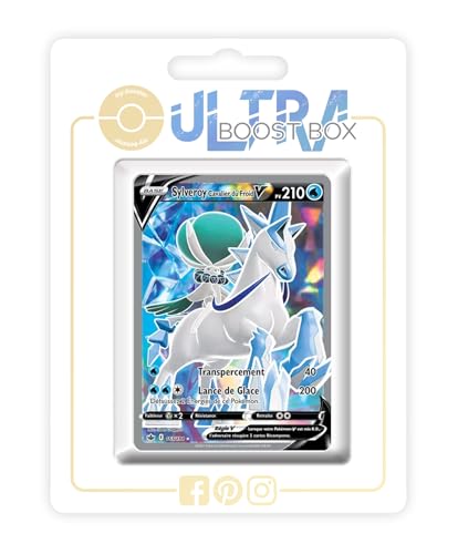 my-booster SWSH06-FR24-UB-163 Sylveroy Cavalier du Froid V (Schimmelreiter-Coronospa V) 163/198 Full Art, Ultraboost X Epée et Bouclier 6 Règne de Glace, Box mit 10 französisch Pokémon-Karten von my-booster