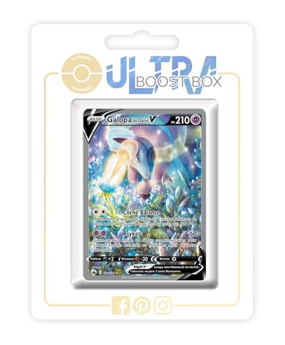my-booster SWSH06-FR24-UB-168 Galopa de Galar V (Galar-Gallopa V) 168/198 Alternative Gallery, Ultraboost X Epée et Bouclier 6 Règne de Glace, Box mit 10 französisch Pokémon-Karten von my-booster