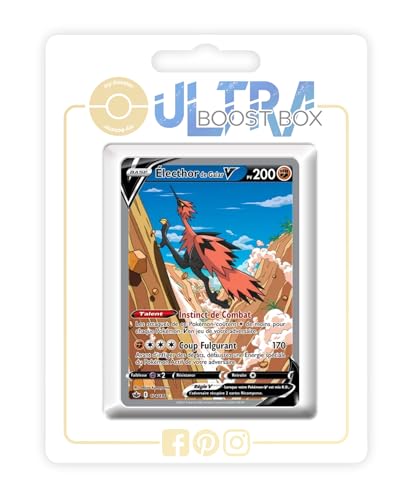 my-booster SWSH06-FR24-UB-174 Électhor de Galar V (Galar-Zapdos V) 174/198 Alternative Gallery, Ultraboost X Epée et Bouclier 6 Règne de Glace, Box mit 10 französisch Pokémon-Karten von my-booster