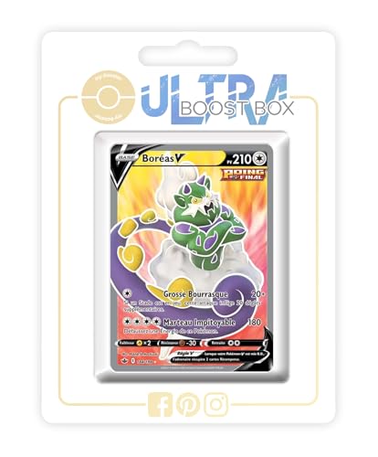 my-booster SWSH06-FR24-UB-184 Boréas V (Boreos V) 184/198 Fokussierter-Angriff Full Art, Ultraboost X Epée et Bouclier 6 Règne de Glace, Box mit 10 französisch Pokémon-Karten von my-booster