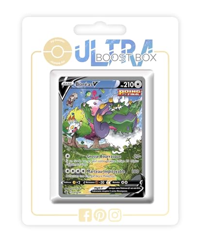 my-booster SWSH06-FR24-UB-185 Boréas V (Boreos V) 185/198 Fokussierter-Angriff Alternative Gallery, Ultraboost X Epée et Bouclier 6 Règne de Glace, Box mit 10 französisch Pokémon-Karten von my-booster