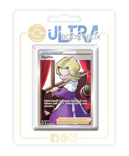 my-booster SWSH06-FR24-UB-186 Agatha (Agathe) 186/198 Full Art Trainer, Ultraboost X Epée et Bouclier 6 Règne de Glace, Box mit 10 französisch Pokémon-Karten von my-booster