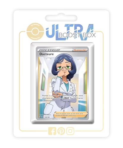 my-booster SWSH06-FR24-UB-190 Docteure (Ärztin) 190/198 Full Art Trainer, Ultraboost X Epée et Bouclier 6 Règne de Glace, Box mit 10 französisch Pokémon-Karten von my-booster