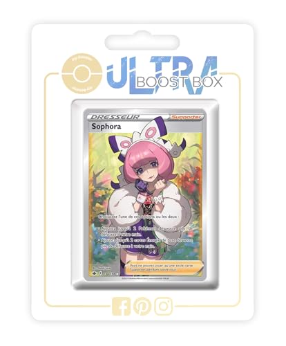 my-booster SWSH06-FR24-UB-194 Sophora (Sophora) 194/198 Full Art Trainer, Ultraboost X Epée et Bouclier 6 Règne de Glace, Box mit 10 französisch Pokémon-Karten von my-booster