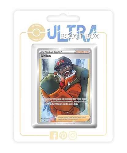 my-booster SWSH06-FR24-UB-197 Dhilan (Peony) 197/198 Full Art Trainer, Ultraboost X Epée et Bouclier 6 Règne de Glace, Box mit 10 französisch Pokémon-Karten von my-booster