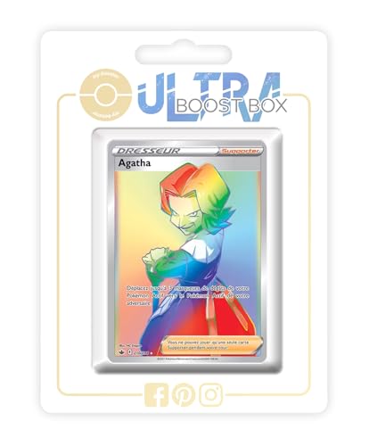 my-booster SWSH06-FR24-UB-210 Agatha (Agathe) 210/198 Geheimer Regenbogen Trainer, Ultraboost X Epée et Bouclier 6 Règne de Glace, Box mit 10 französisch Pokémon-Karten von my-booster