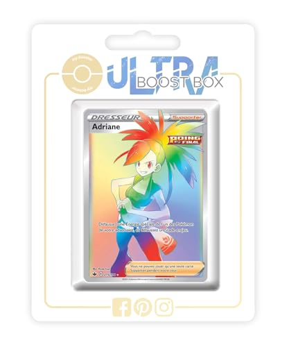 my-booster SWSH06-FR24-UB-215 Adriane (Flavia) 215/198 Fokussierter-Angriff Geheimer Regenbogen Trainer, Ultraboost X Epée et Bouclier 6 Règne de Glace, Box mit 10 französisch Pokémon-Karten von my-booster