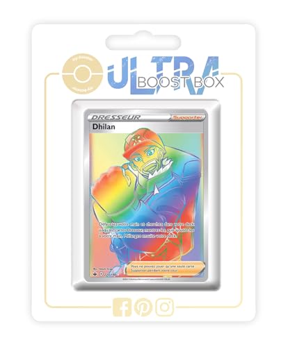 my-booster SWSH06-FR24-UB-220 Dhilan (Peony) 220/198 Geheimer Regenbogen Trainer, Ultraboost X Epée et Bouclier 6 Règne de Glace, Box mit 10 französisch Pokémon-Karten von my-booster