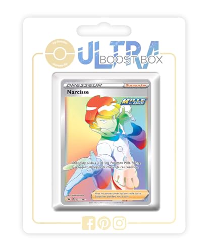 my-booster SWSH06-FR24-UB-221 Narcisse (Narcisse) 221/198 Fließender-Angriff Geheimer Regenbogen Trainer, Ultraboost X Epée et Bouclier 6 Règne de Glace, Box mit 10 französisch Pokémon-Karten von my-booster