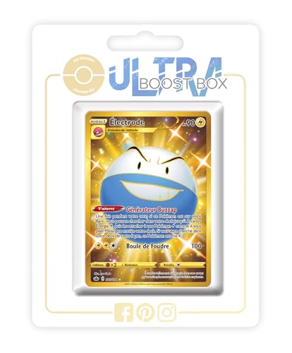 my-booster SWSH06-FR24-UB-222 Électrode (Lektrobal) 222/198 Geheimer Gold, Ultraboost X Epée et Bouclier 6 Règne de Glace, Box mit 10 französisch Pokémon-Karten von my-booster