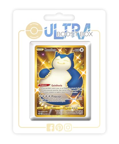 my-booster SWSH06-FR24-UB-224 Ronflex (Relaxo) 224/198 Geheimer Gold, Ultraboost X Epée et Bouclier 6 Règne de Glace, Box mit 10 französisch Pokémon-Karten von my-booster