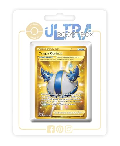 my-booster SWSH06-FR24-UB-228 Casque Costaud (Robuster Helm) 228/198 Geheimer Gold Trainer, Ultraboost X Epée et Bouclier 6 Règne de Glace, Box mit 10 französisch Pokémon-Karten von my-booster