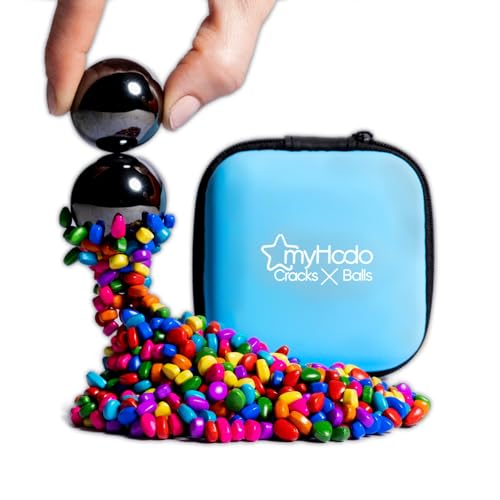 myHodo Crack Magnets Bundle | 2X Extra Starke Magnetkugeln (33mm) & 550+ Bunte Magnetsteine (~6mm) | Magnetspiel Set für ASMR, Stressabbau & Kreativität | Anti-Stress Geschenk | ADHS HIlfsmittel von myHodo