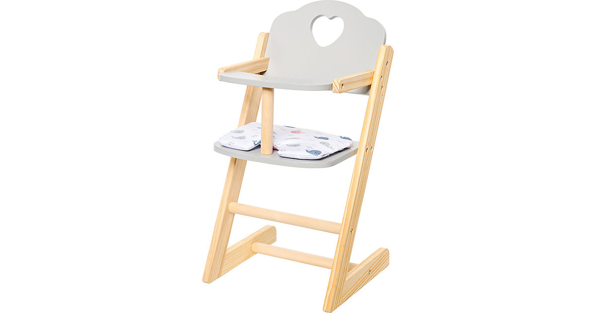 Holz Puppenhochstuhl, grau von myToys ORIGINALS