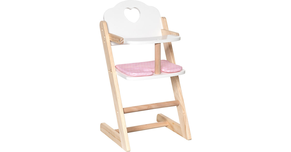Holz Puppenhochstuhl mit Sitzkissen rosa/natur Holz Puppenhochstuhl mit Sitzkissen rosa/natur von myToys ORIGINALS