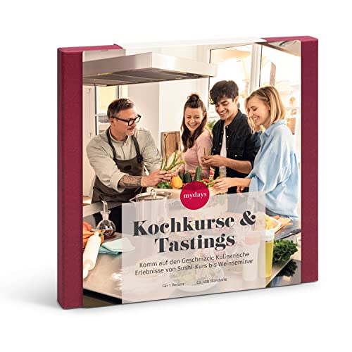mydays Geschenkbox Kochkurse & Tastings, über 50 Erlebnisse an 400 Standorten, Erlebnis-Gutschein für 1 Person mydays Geschenkbox Kochkurse & Tastings, über 50 Erlebnisse an 400 Standorten, Erlebnis-Gutschein für 1 Person von mydays