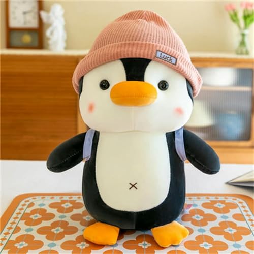 mzDxLy Niedliches Pinguin Plüschtier Pinguin Hut Plüsch Puppe Umarmungsspielzeug Geburtstagsgeschenk für Kinder 22cm 1 von mzDxLy