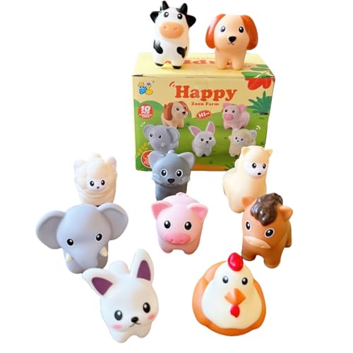 mzvoo Bauernhoftiere & Bauernhof Sensorisches Spielzeug，bauernhoftiere Baby Spielzeug，lernspiele Motorikspielzeug，Spielzeug Mit Farbsortierung & Stapeln Passende Lernsortierspielzeug-A von mzvoo