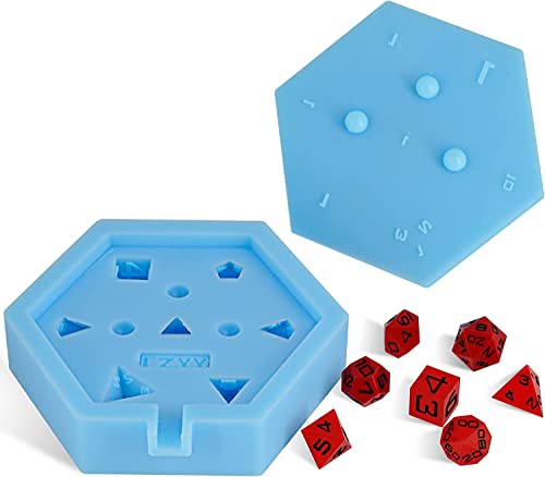 DND Würfelform, Silikon, 7 Standard, polyedrisch, scharfe Kanten, Würfelplatte, Form für D&D, Tisch, RPG, DE17 DND Würfelform, Silikon, 7 Standard, polyedrisch, scharfe Kanten, Würfelplatte, Form für D&D, Tisch, RPG, DE17 von n\a