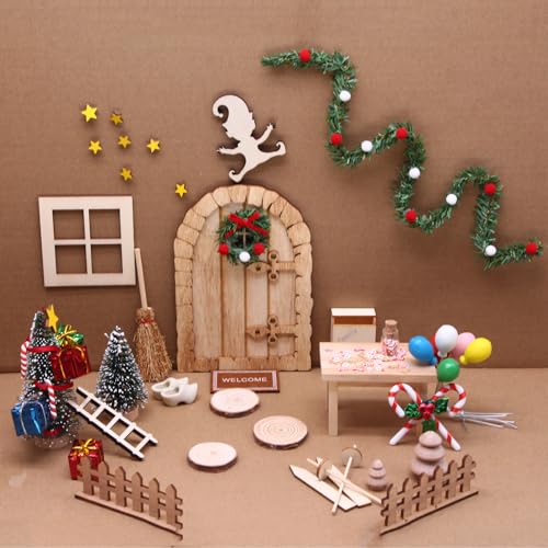 Weihnachten Puppenhaus Dekoration Miniatur Natur Holz Wichteltür Komplettset zubehör Garten Thema Weihnachtsbaum Weihnachtsgirlande Kleine Elfe Geist Weihnachten Party Dekoration Weihnachten Weihnachten Puppenhaus Dekoration Miniatur Natur Holz Wichteltür Komplettset zubehör Garten Thema Weihnachtsbaum Weihnachtsgirlande Kleine Elfe Geist Weihnachten Party Dekoration Weihnachten von Nabeta Deco