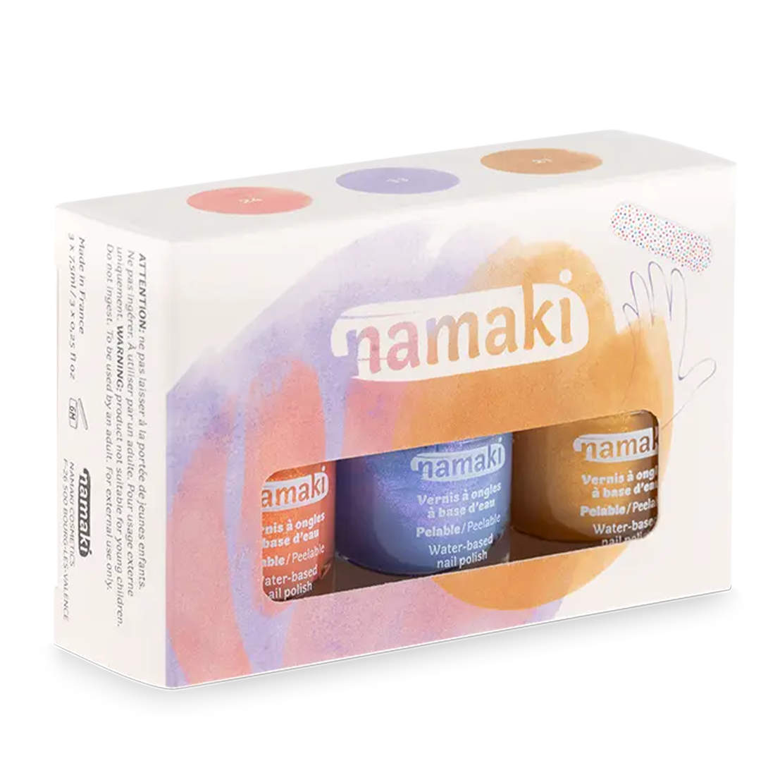 namaki - Nagellack Set Gold/Coral/Lavendel abziehbar namaki - Nagellack Set Gold/Coral/Lavendel abziehbar von namaki
