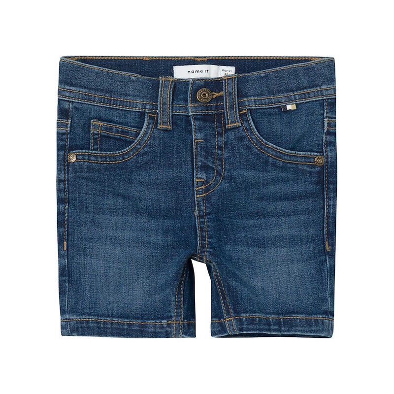 Jeans-Shorts NMMSILAS Slim Fit in dark blue denim von name it