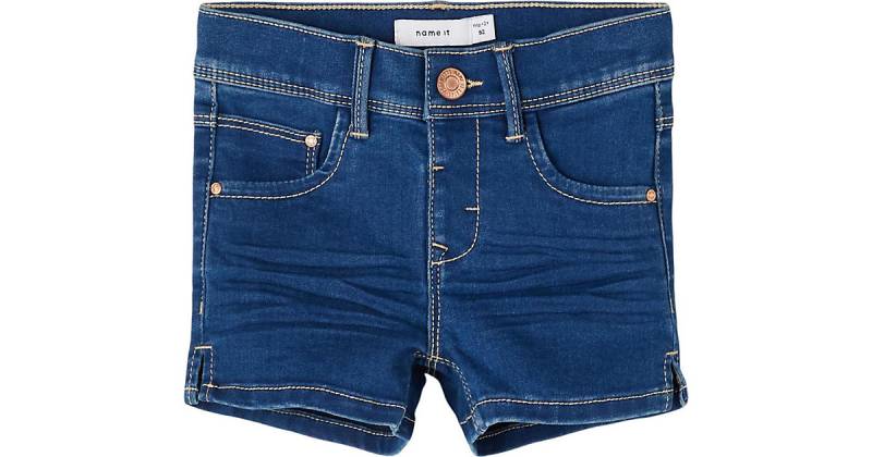 Jeansshorts NMFSALLI Mädchen, Bundweite SLIM blue denim Gr. 92  Kinder von name it