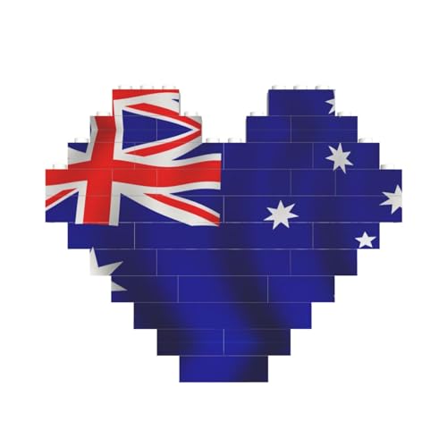 Australische Flagge, herzförmiges Baustein-Puzzle, personalisiertes Geschenk für Männer und Frauen Australische Flagge, herzförmiges Baustein-Puzzle, personalisiertes Geschenk für Männer und Frauen von nanger