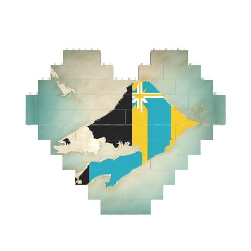 Bahamas Positionsflagge, Kartendruck, herzförmiges Baustein-Puzzle, personalisiertes Geschenk für Männer und Frauen Bahamas Positionsflagge, Kartendruck, herzförmiges Baustein-Puzzle, personalisiertes Geschenk für Männer und Frauen von nanger