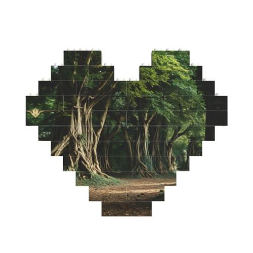 Baum-Kunstdruck, herzförmiges Baustein-Puzzle, personalisiertes individuelles Geschenk für Männer und Frauen Baum-Kunstdruck, herzförmiges Baustein-Puzzle, personalisiertes individuelles Geschenk für Männer und Frauen von nanger