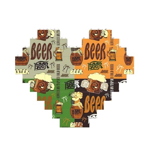 Bierdruck Herzförmiges Baustein-Puzzle, personalisiertes individuelles Geschenk für Männer und Frauen Bierdruck Herzförmiges Baustein-Puzzle, personalisiertes individuelles Geschenk für Männer und Frauen von nanger