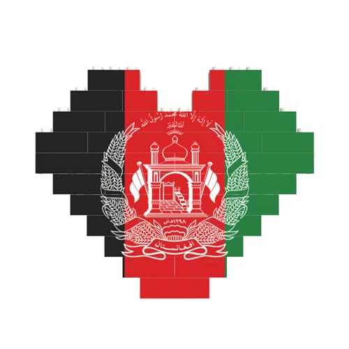 Flagge von Afghanistan, herzförmiges Baustein-Puzzle, personalisiertes Geschenk für Männer und Frauen Flagge von Afghanistan, herzförmiges Baustein-Puzzle, personalisiertes Geschenk für Männer und Frauen von nanger