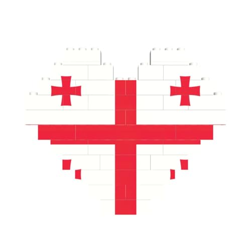 Flagge von Georgia, herzförmiges Baustein-Puzzle, personalisiertes Geschenk für Männer und Frauen Flagge von Georgia, herzförmiges Baustein-Puzzle, personalisiertes Geschenk für Männer und Frauen von nanger