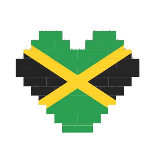Flagge von Jamaika, herzförmiges Baustein-Puzzle, personalisiertes Geschenk für Männer und Frauen Flagge von Jamaika, herzförmiges Baustein-Puzzle, personalisiertes Geschenk für Männer und Frauen von nanger